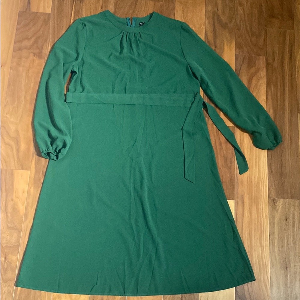 SHEIN Forest Green Long Sleeve Dress